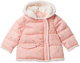 Jessica Simpson Faux Fur Lined Printed Bubble Jacket (Baby Girls)