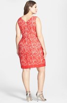 Thumbnail for your product : Donna Ricco Sleeveless Lace Sheath Dress (Plus Size)