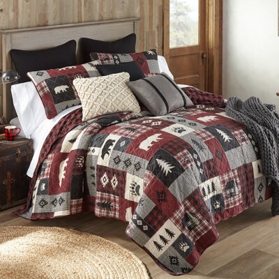 Donna Sharp Bear Peak Standard Cotton Reversible Quilt Set