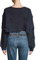 Thumbnail for your product : Distressed Cotton Sweatshirt