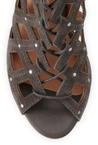 Thumbnail for your product : Joie Cayla Studded Suede Cage Bootie, Slate