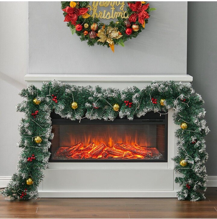 Living and Home 270cm Prelit Artificial Greenery Christmas Garland