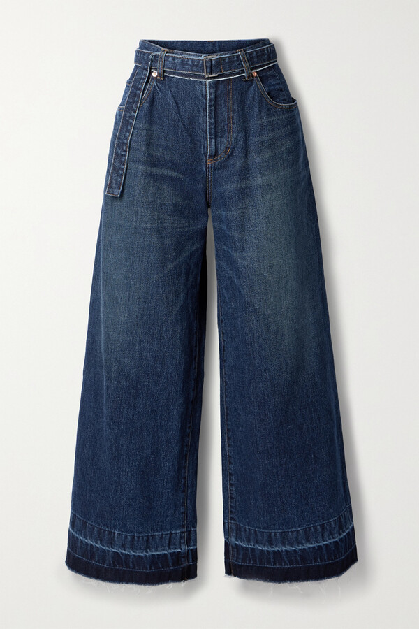 Sacai BELTEED BAGGY FLAIR DENIM PANTS Sacai BELTEED BAGGY FLAIR
