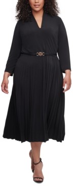 tommy hilfiger pleated midi dress