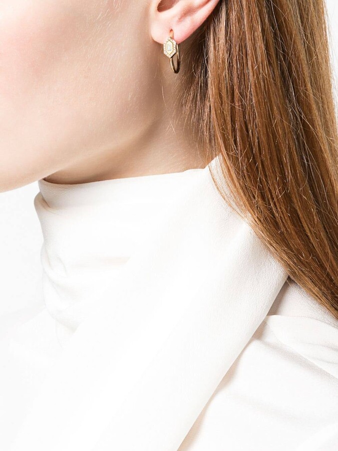 Azlee 18kt Yellow Gold Diamond Hoops