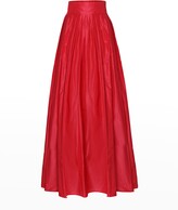 Thumbnail for your product : Carolina Herrera Pleated Silk Ball Skirt