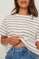 Thumbnail for your product : NA-KD Organic Striped Boxy T-Shirt