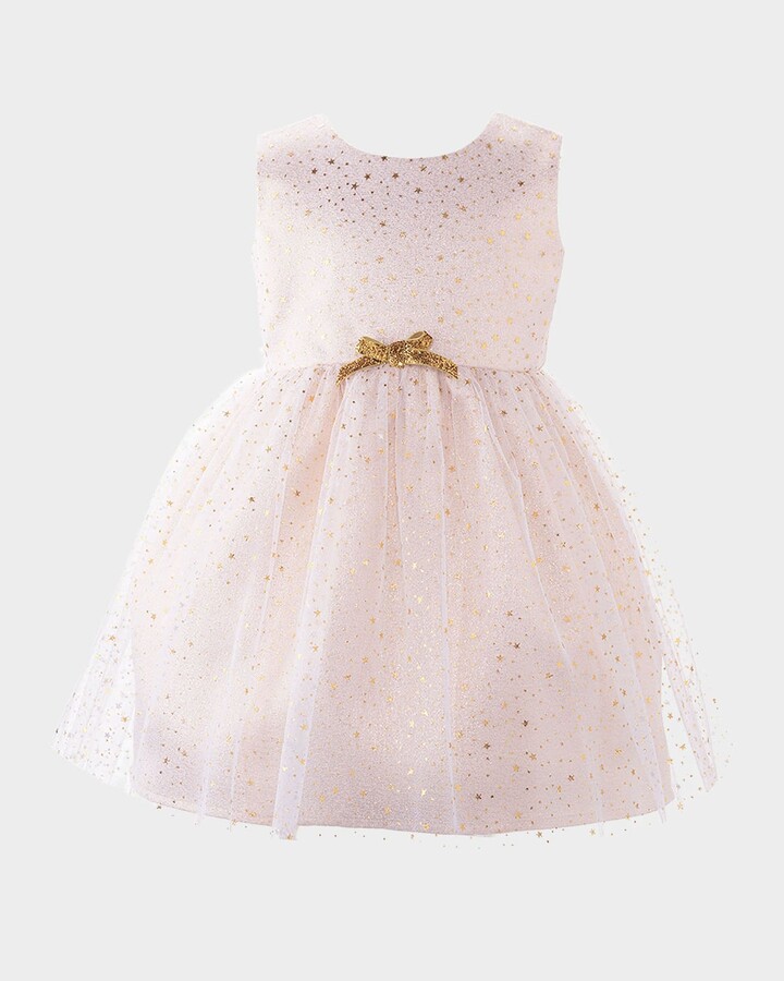 Rachel Riley Girl's Sparkle Star Tulle Dress, Size 6M-24M
