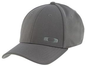 Oakley Grey silicone logo baseball cap