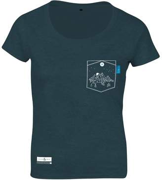 ANCHOR & CREW - Steel Blue Horizon Print Organic Cotton T-Shirt (Womens)
