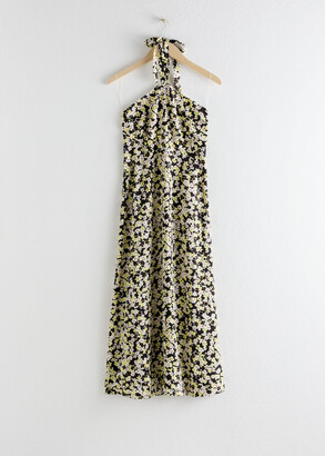 And other stories Floral Halter Midi Dress