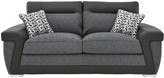 Thumbnail for your product : Geo Fabric and Faux Leather 3-Seater Sofa