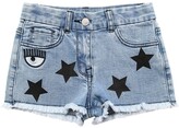 Thumbnail for your product : Chiara Ferragni Eyestar washed cotton denim shorts