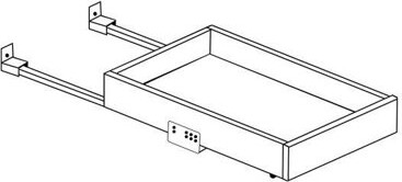 Forevermark TW-36RT-DR Roll Out Tray with Dove Tail Drawer Box | TSG Uptown White
