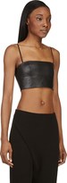 Thumbnail for your product : Alexander Wang T by Black Matte Lambskin Bandeau Bralette
