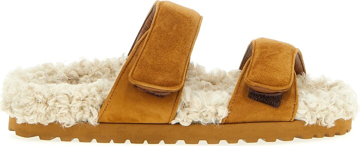 Gia Borghini Leather Wedge Thong Sandals - ShopStyle