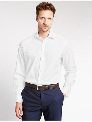 M&S Collection 2in Longer Pure Cotton Tailored Fit Shirt