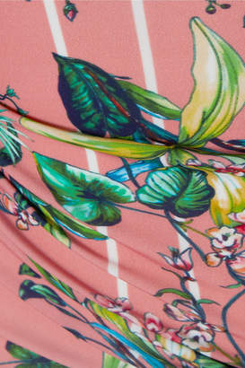 Vetements Floral-print Stretch-jersey Mini Dress - Pink