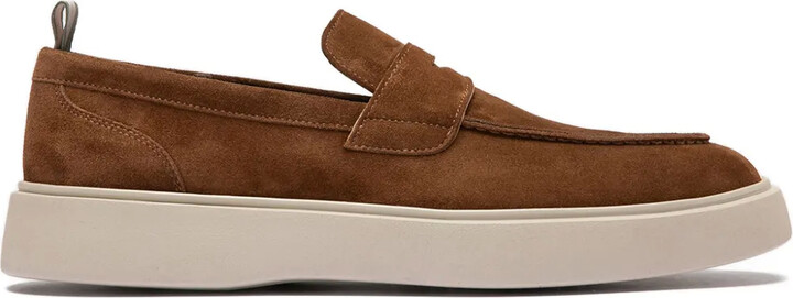 Officine Creative Penny-Strap Suede Loafers