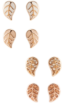 Thumbnail for your product : Forever 21 Leaf Stud Set