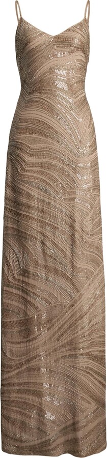 Ralph Lauren Collection Mulberry Silk Sequin Gown