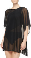 Thumbnail for your product : Carmen Marc Valvo Mesh Boat-Neck Cover-Up Tunic