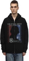 Thumbnail for your product : Vetements Hooded Oversize Printed Zip-up Sweater
