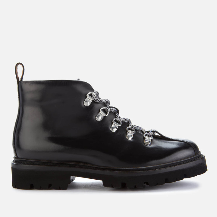womens black leather walking boots