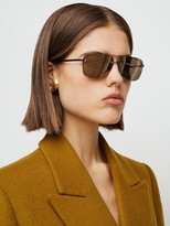 Thumbnail for your product : Saint Laurent Sl 417 Square Metal Sunglasses