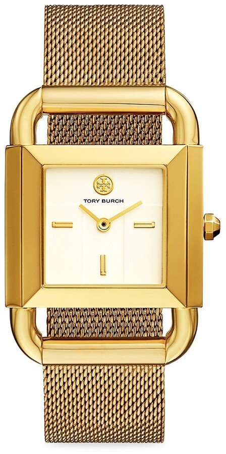 Tory Burch Women's T Monogram Leather Apple Watch Strap/38mm, 40mm, 41mm In  Yellow