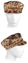 Thumbnail for your product : Eugenia Kim Marina Leopard-Print Marine Cap