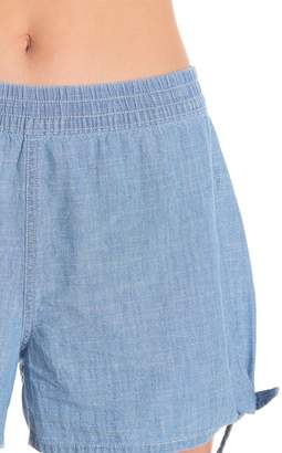 Madewell Pull-On Side Tie Chambray Shorts