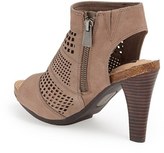 Thumbnail for your product : Tucker Adam 'Gigi 16' Perforated Suede Peep Toe Sandal