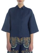Thumbnail for your product : Valentino Collared Wide-Sleeve Top