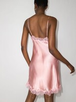 Thumbnail for your product : Sainted Sisters Scarlett lace-trim silk nightdress