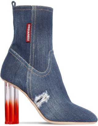 DSQUARED2 90mm Denim Ankle Boots