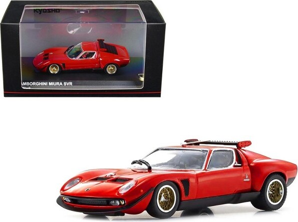 LamborghiniMiuraSVRRedwithBlackAccentsandGoldWheels1/43DiecastModelCarbyKyosho