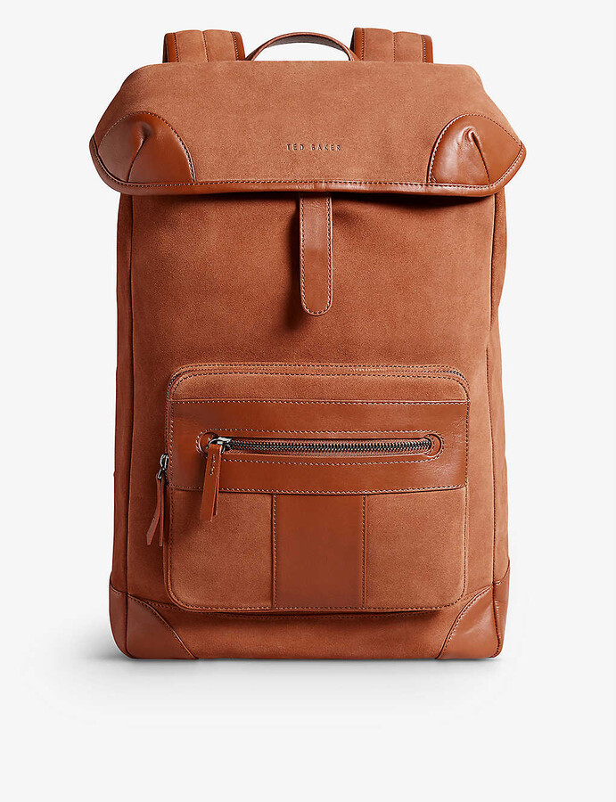 mens suede backpack