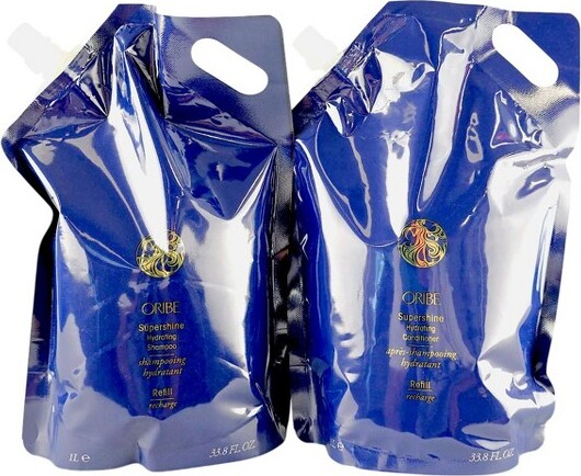 Oribe OribeSupershineHydratingShampoo-(33.8oz)&SupershineHydratingConditioner-(33.8oz)RefillsDUOSETKIT-Supershine.Hydrated.Brilliant