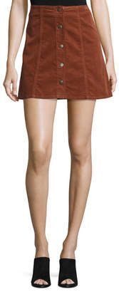 Joie Tilda Corduroy Button-Front Miniskirt