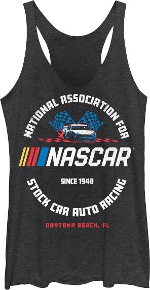 Nascar WomensNASCARSince1948DaytonaBeachLogoRacerbackTank-BlackHeather-2XLarge