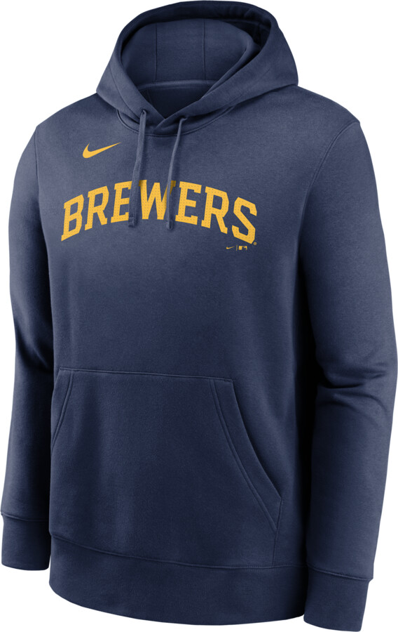 Christian Yelich Milwaukee Brewers Club Nike Men's MLB Pullover Hoodie in Blue | NKDK44BMZ9-ZZH