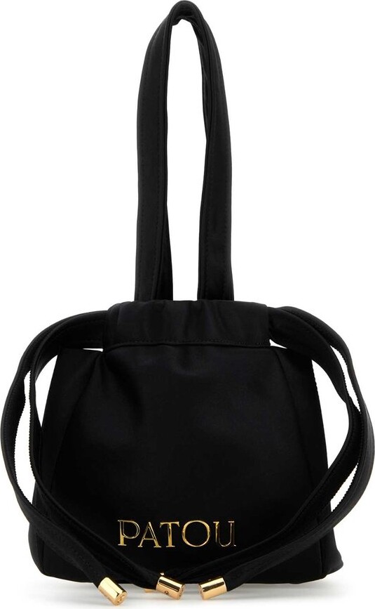 Patou Logo Plaque Drawstring Tote Bag