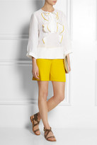 Thumbnail for your product : Chloé Ruffled linen and silk-blend top
