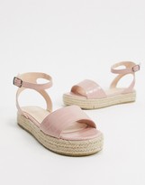 Thumbnail for your product : Raid Wide Fit Denny espadrille sandals in blush croc