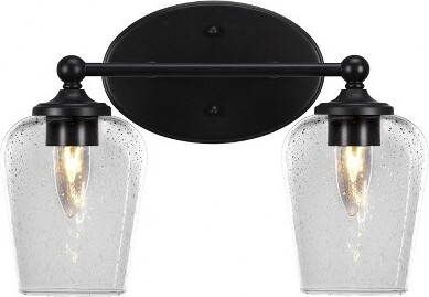 Toltec Lighting ToltecLightingCapri2-LightVanityinMatteBlackwith5\