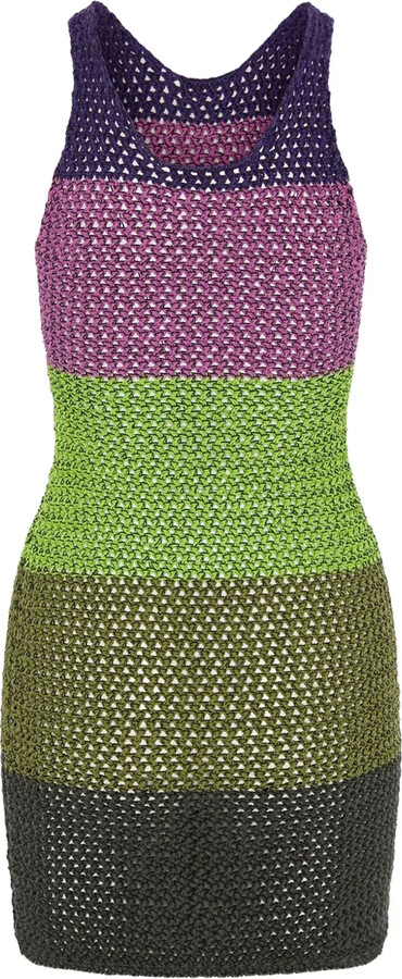 AGR Striped Crochet Dress