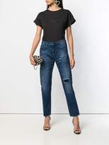 Thumbnail for your product : Philipp Plein Low Rise Distressed Straight Jeans
