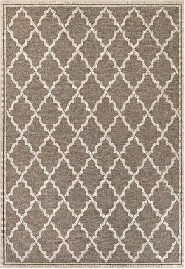Couristan Monaco Ocean Port Taupe-Sand 5 ft. x 8 ft. Indoor/Outdoor Area Rug
