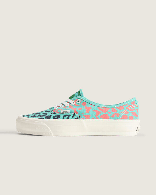 Vans Premium Authentic Shoes (Cheetah Pool Blue) - 5.5 Boys / 7.0 Women